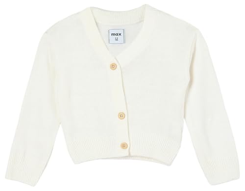 Max Girl's Acrylic Casual Cardigan Sweater (W24CSW05_Ivory