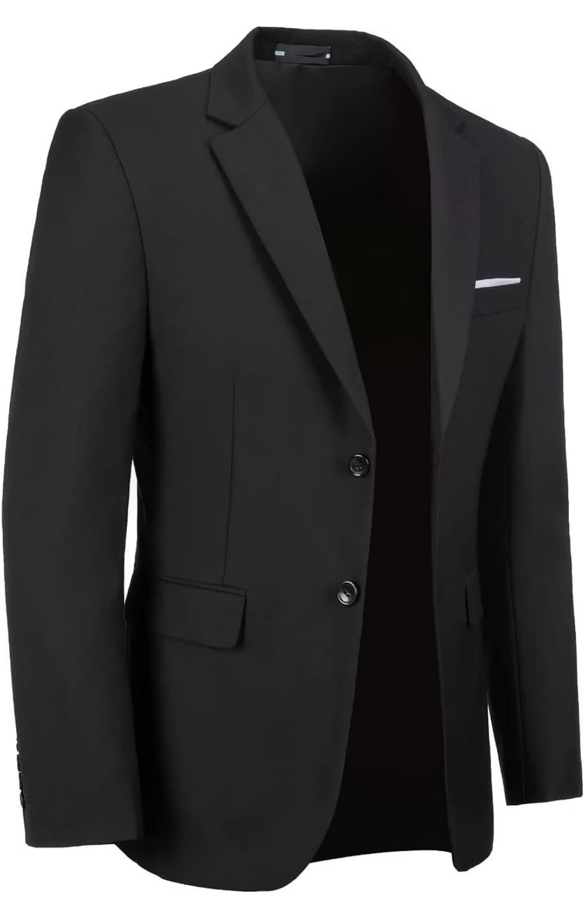 Mens Suit Jackets Casual Two Button Slim Fit Single Breasted Blazers Suit Separates Coat Sport Coats With Pockets For Wedding. Lycra Febric (In, Numeric, 34, Regular, 34, Black)