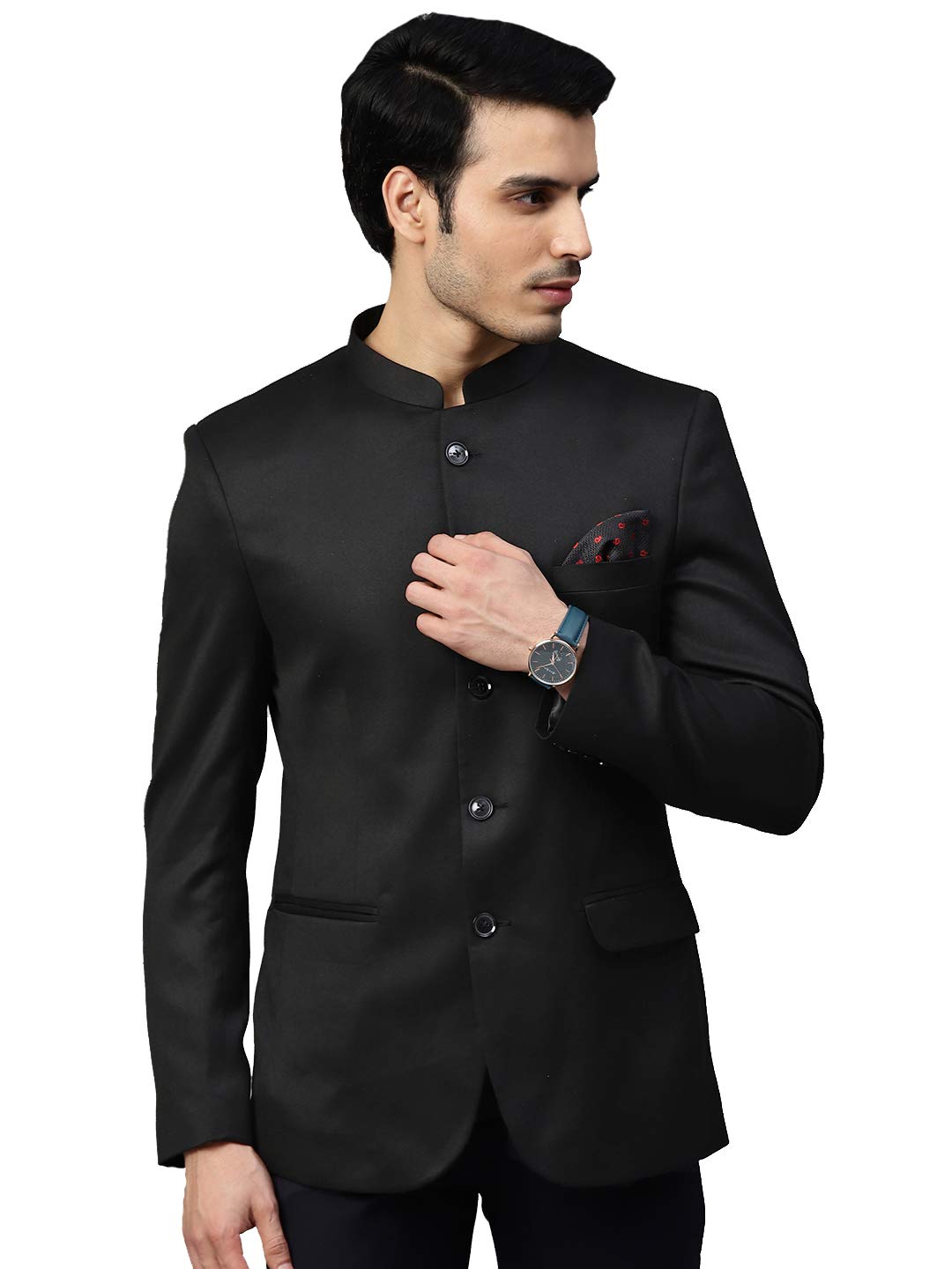 MANQ Men's Slim Fit Casual and Formal Blazer (Black -40)