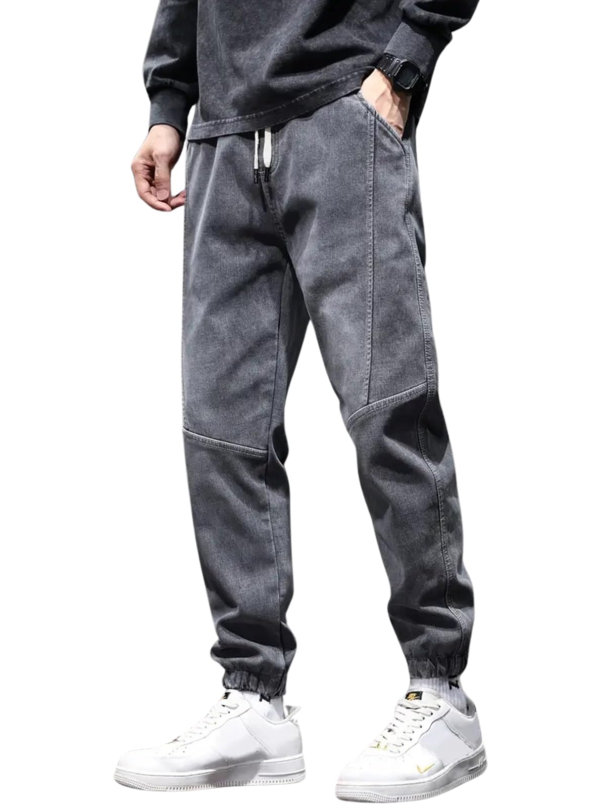 Lymio Men Jeans || Jeans for Men || Jogger Jeans (Jeans-11-12) (32, Black)