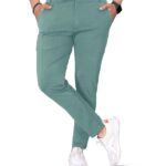 Mehrang Men's Stretchable Stretchable Formal Pant Mid Rise Trousers | Stylish Slim Fit Men's Wear Trousers For Office Or Party | Polycotton Knitted Fabric (In, Numeric, 30, English Green)