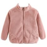 BabyMoon Winter Baby Boys & Girls Sweater Kids Jacket Zipper Cardigan | Pink | 4-5 Years