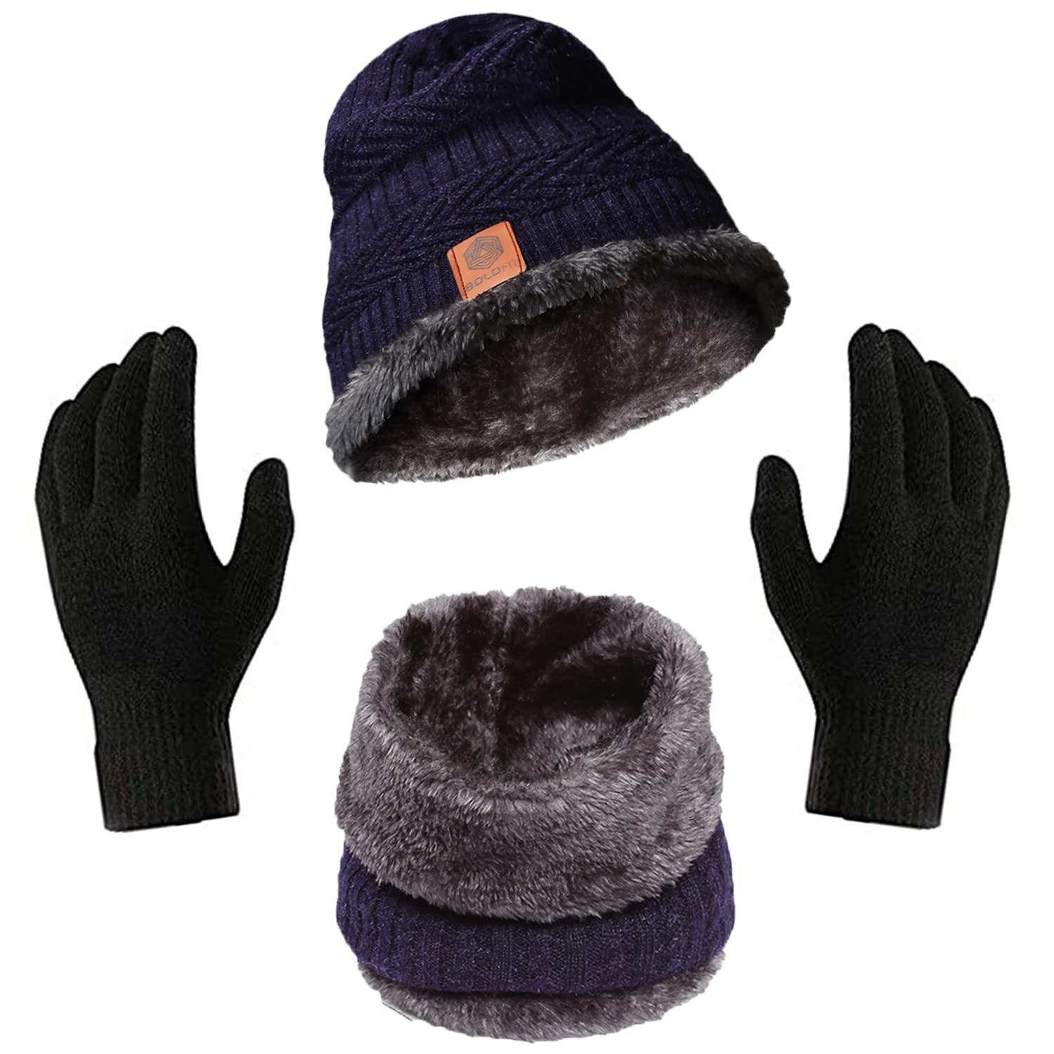 Boldfit Winter Cap for Men Winter Wear for Women Woolen Cap for Men Beanie Cap for Men Winter Gloves for Men Winter Clothing Set for Women & Men. Mufflers for Men Neck Warmer Winter Clothes for Women