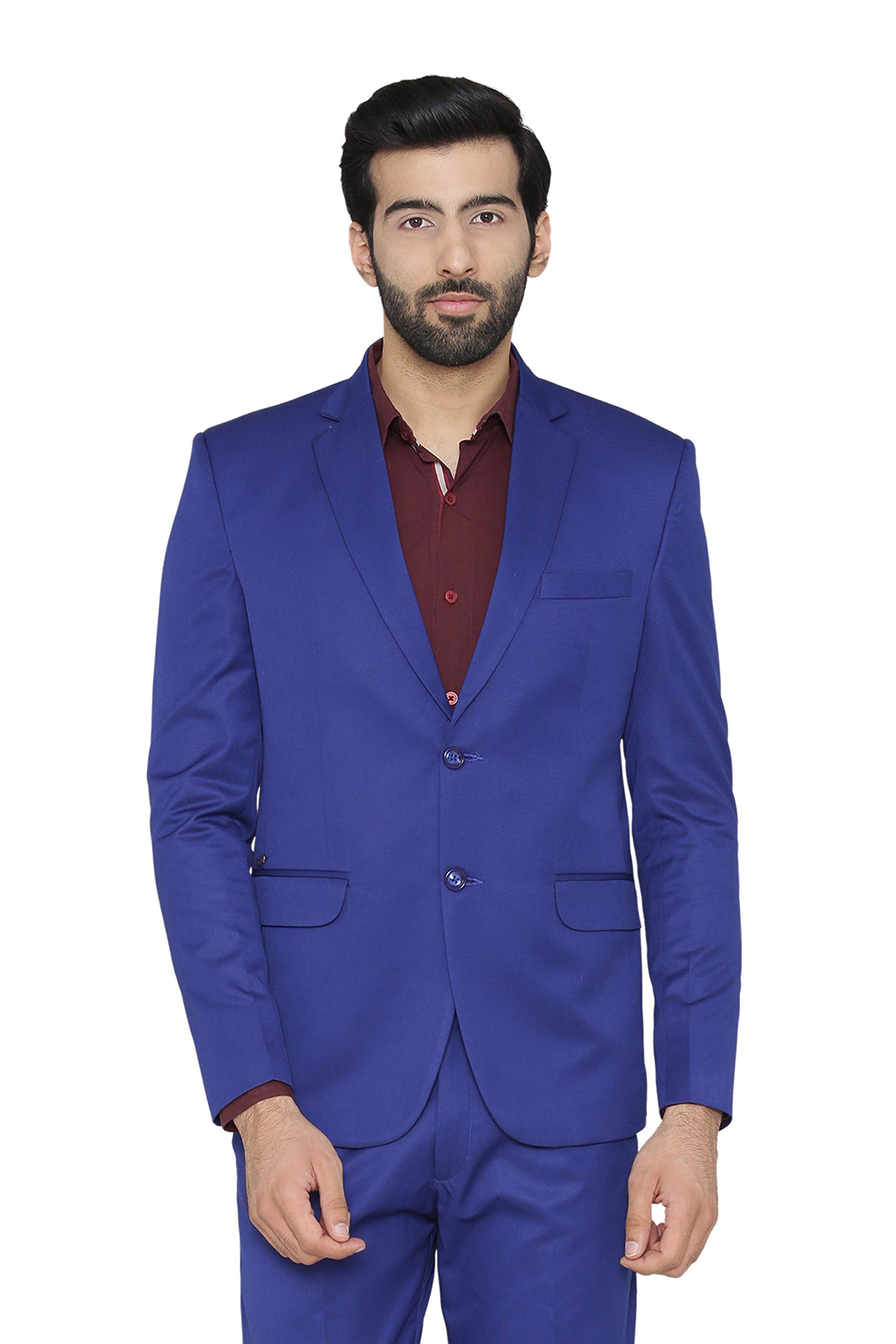 WINTAGE Men's Regular Fit Blazer (0Blazer1210color3s42_Blue_42)