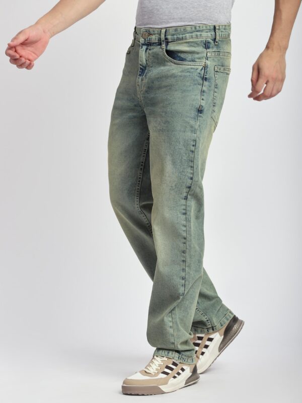 Beyoung Cotton Lycra Tinted Regular Fit Jeans for Men - Blue Green | Mid-Rise Jeans for Men | 5 Pocket Design | Stretchable Fabric - Image 7