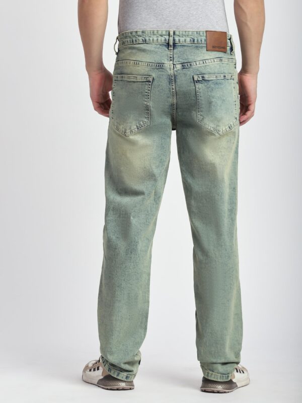 Beyoung Cotton Lycra Tinted Regular Fit Jeans for Men - Blue Green | Mid-Rise Jeans for Men | 5 Pocket Design | Stretchable Fabric - Image 8