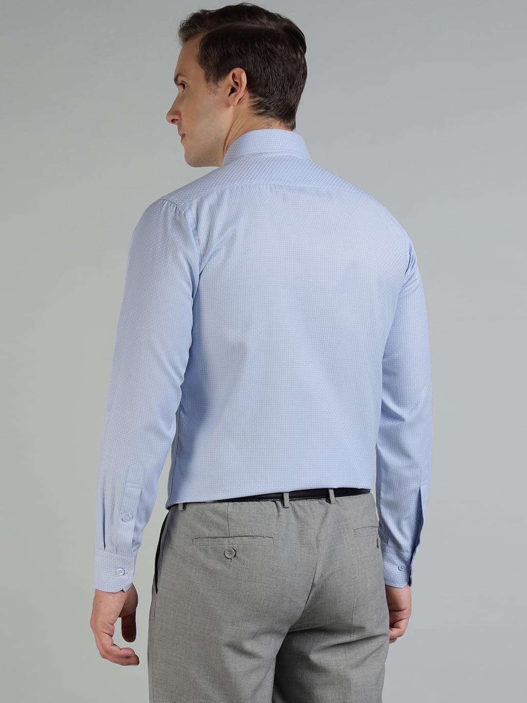 Richlook Men's Formal Shirt Slim Fit | Office Wear | Textured Cotton Blend | Long Sleeve Business Shirt for Men | Meeting & Work Ready