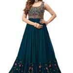 Florely Women's Georgette Traditional Stunning Outfit with Boutique Dress Designs, Stylish Party Dresses Gown (Small) Rama