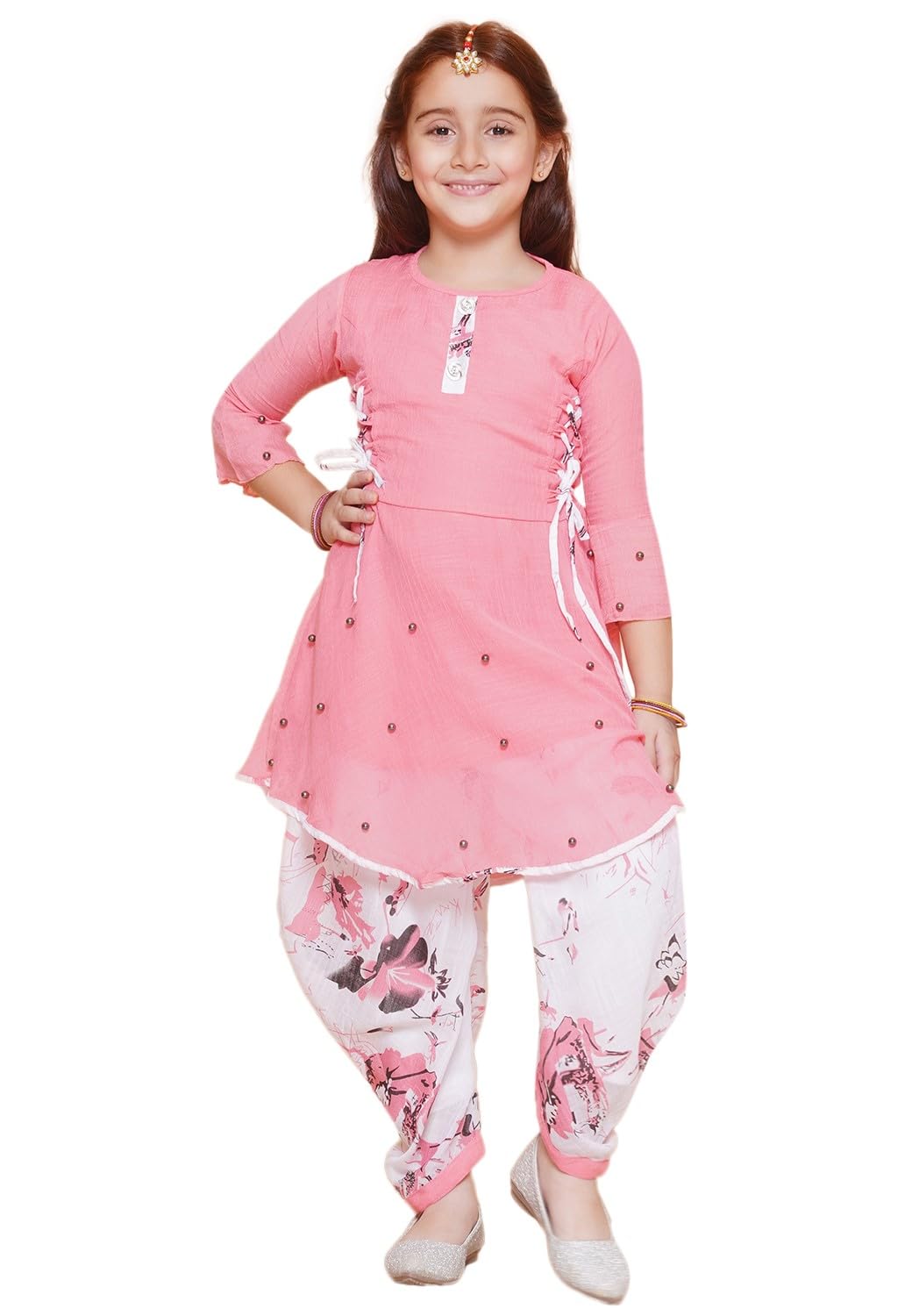 Arshia Fashions Girls Ethnic Wear Kurti and Dhoti Pant Set