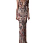 Berta Inspired mesh Mermaid Prom Gown | Hand Made Evening Party Dress | Transparent Sheer Prom Dress (Small)