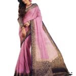 Vardha Women's Banarasi Georgette Saree with Unstitched Blouse Piece - Gold Zari Woven Work Sarees for Wedding (Mohini_658)